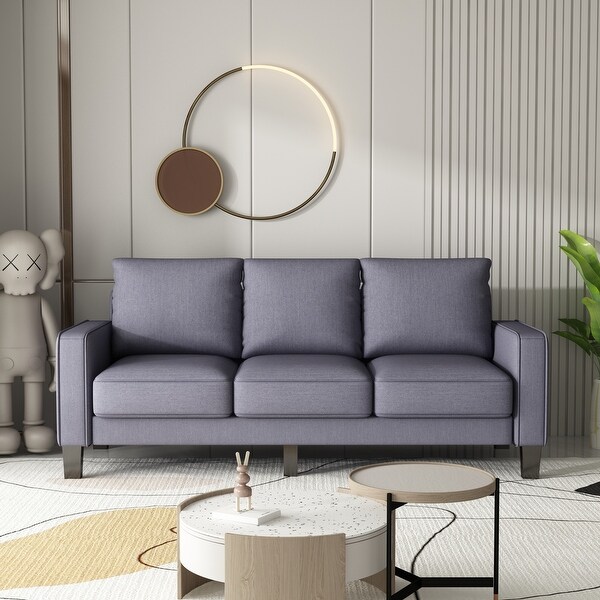 2+3 Seat Fabric Sofa Set in Dark Gray for Living Room - Bed 2+3 Seat Fabric Sofa Set in Dark Gray for Living Room - Bed